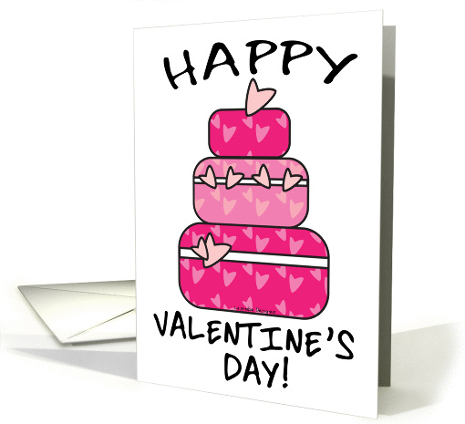 Happy Valentine Day - Pink Hearts Layer Cake card (1021525)