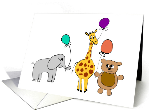Happy Birthday Zoo Animals card (62296)