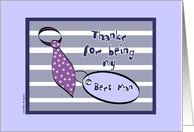 Purple Blue Tie Best Man Thank You Cards