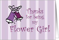 Wedding Bells Thanks for Being My Flower Girl card