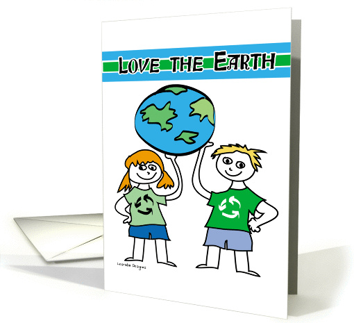 Earth Day - Kids Holding Earth card (919077)