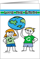 Earth Day - Kids Holding Earth card