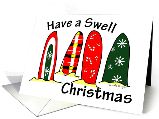 Christmas Surfing Theme card (999901)