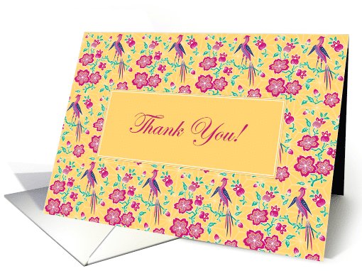 Sakura Floral Batik Thank You card (1010629)