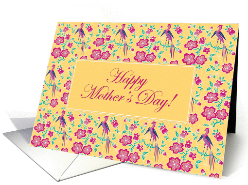 Sakura Floral Batik Mother's Day card (1010635)