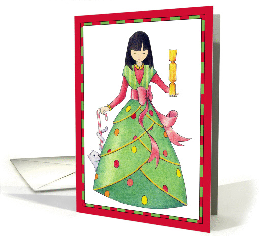 Christmas GIrl card (106650)