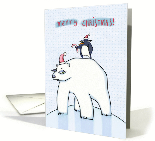 Polar Bear Christmas white card (1163210)