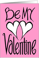 Valentine Hearts Pink card