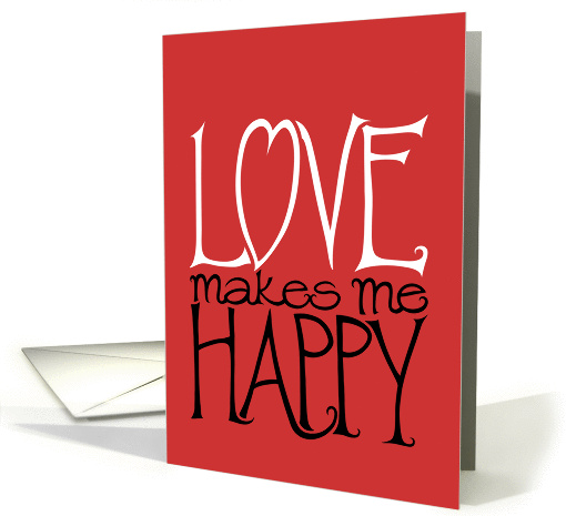 Love makes Me Happy Red card (138137)