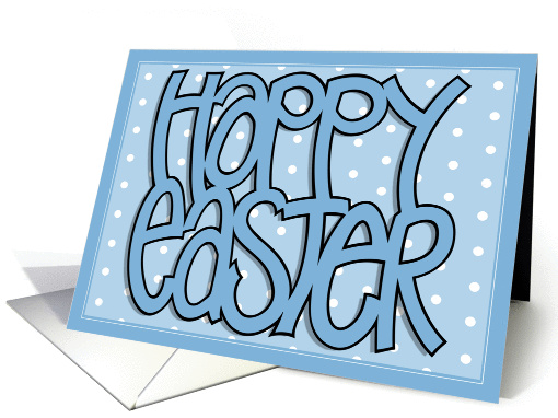 Happy Easter blue card (394266)