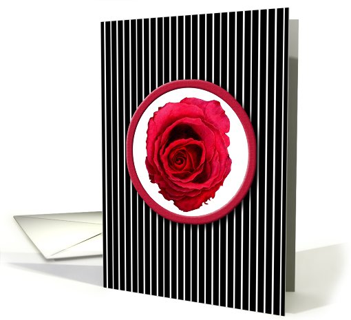Red Rose Stripes card (553339)