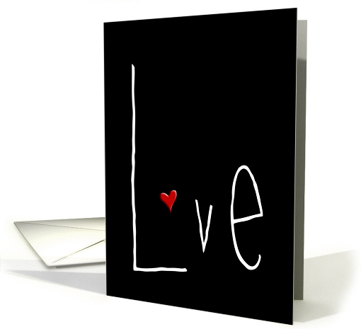 Love Heart white card (560469)