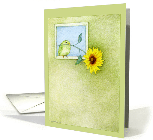 Sunflower Bird card (57405)