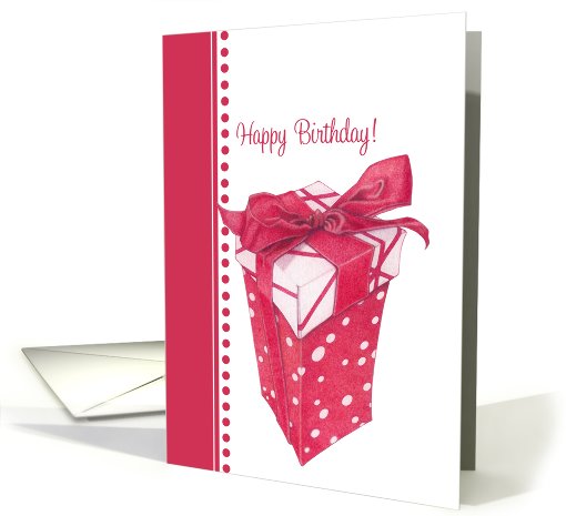 Happy Birthday, Red Gift Box card (659560)