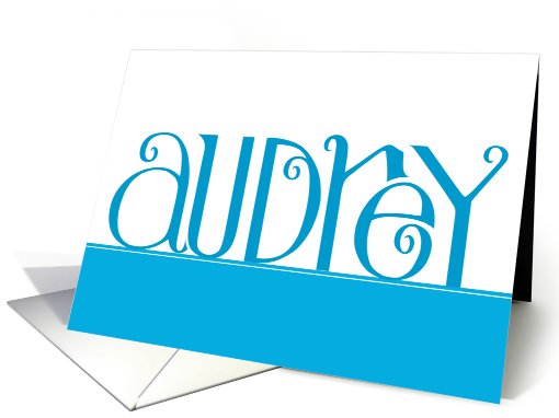 Audrey turquoise blue card (761608)