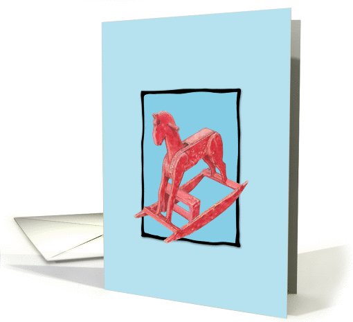 Red Rocking Horse blue card (773296)