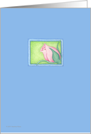 Rose in Blue card