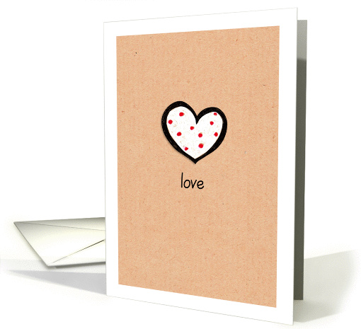 Dotty Hearts kraft Love card (896888)