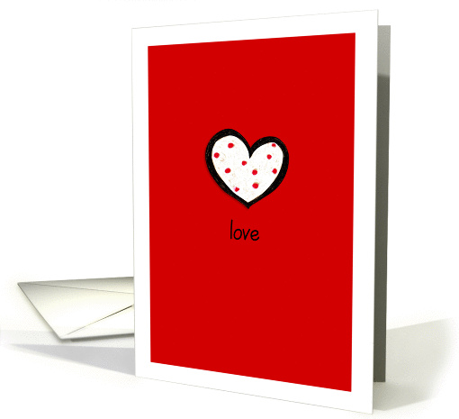 Dotty Hearts red Love card (896890)