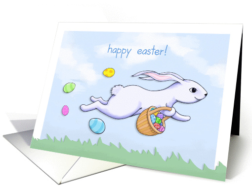 Easter Rabbit Run Happy Easter card (905095)