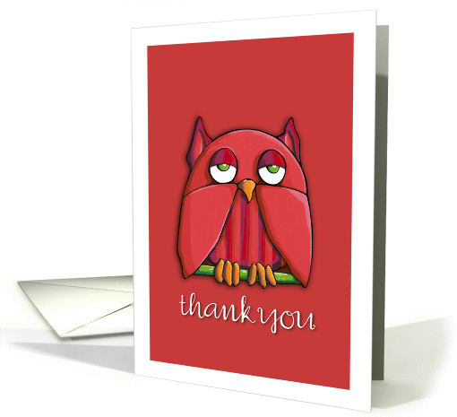 Red Owl red Thank You card (909683)