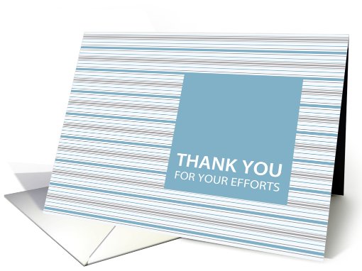 Cornflower Stripe Thank You For Your Efforts card (918221)