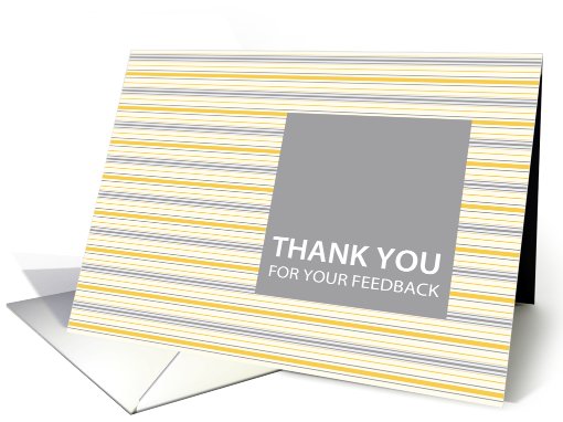 Amber Stripe Thank You For Your Feedback card (918235)