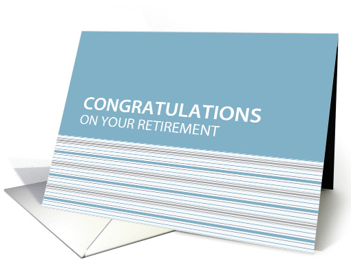 Cornflower Stripe Retirement Congratulations card (918253)