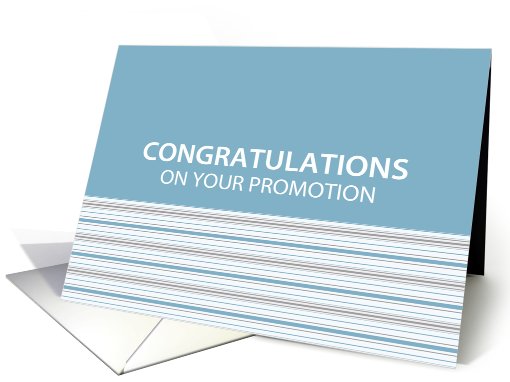 Cornflower Stripe Promotion Congratulations card (918262)