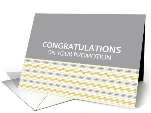 Amber Stripe Promotion Congratulations card (918263)