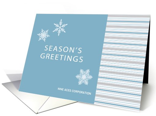 Cornflower Stripe Vendor/Supplier Season's Greetings Card... (918291)