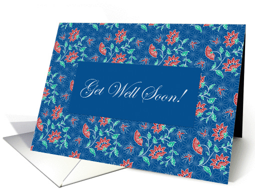 Aiyana Floral Batik Get Well card (980497)