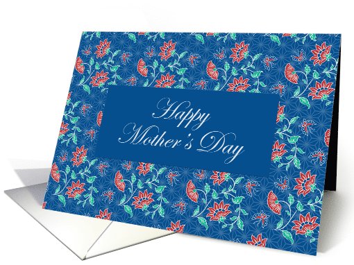 Mother's Day for Mum, Aiyana Floral Batik card (998931)