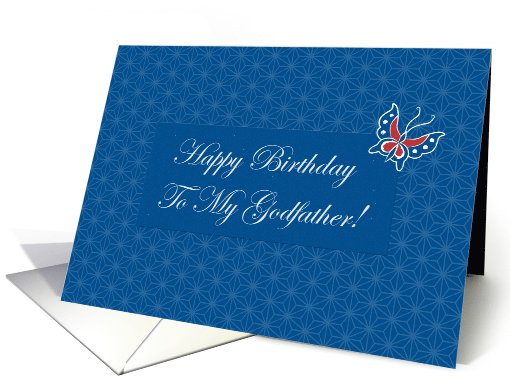 Happy Birthday Godfather, Aiyana Batik with Butterfly card (999025)