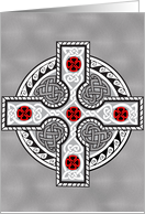 Celtic Cross (B&W/Red) card