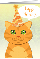 Cute Kids Cat Happy Birthday Card