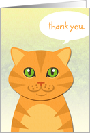 Cute Kids Cat Thank You Card