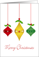 Merry Christmas Ornaments card