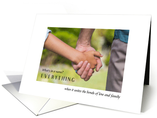 Congratulations on Name Change - Blended Family card (1579922)