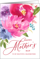 Mother’s Day Watercolor Bouquet to Grandmother card