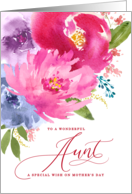 Happy Mother’s Day Watercolor Bouquet to Aunt card