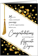 Graduation Congratulations Associate Degree Faux Tassel Gold Confetti card