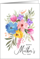 Happy Mother’s Day Pastel Watercolor Bouquet card