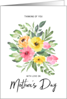 Mother’s Day Remembrance of Mother Watercolor Floral Bouquet card