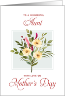 Happy Mother’s Day Aunt White Rose Bouquet card