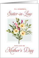 Happy Mother’s Day Sister in Law White Rose Bouquet card