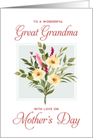 Happy Mother’s Day Great Grandma White Rose Bouquet card