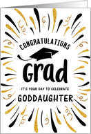 Graduation Congratulations Goddaughter with Festive Streamers card