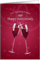 Happy 40th Anniversary Sparkling Wine Toast card