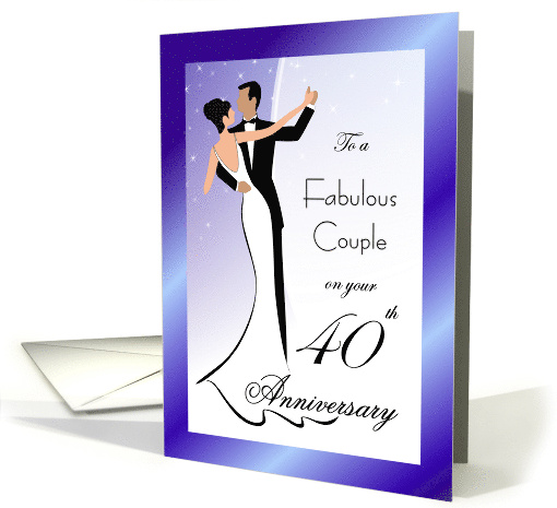 40th Anniversary Elegant Dancing Couple card (273927)